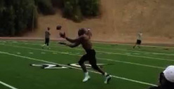 Terrell Owens -- Topless NFL Audition in Calabasas