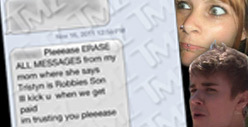 Justin Bieber's Alleged Baby Mama -- BUSTED by Text Messages