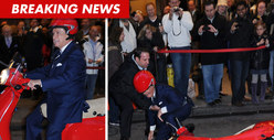 Regis Philbin -- Bails on Vespa During Letterman Taping