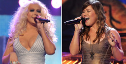 Xtina vs. Kelly Clarkson -- The Bandage Dress Battle