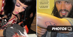 Katy Perry & Russell Brand Tattoos -- Go Tat for Tat
