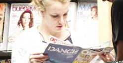 Britney Spears Reads Up on Herself