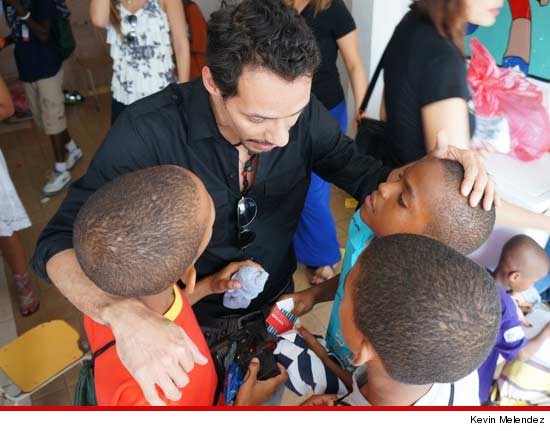 Marc Anthony at a Dominican Republic orphanage