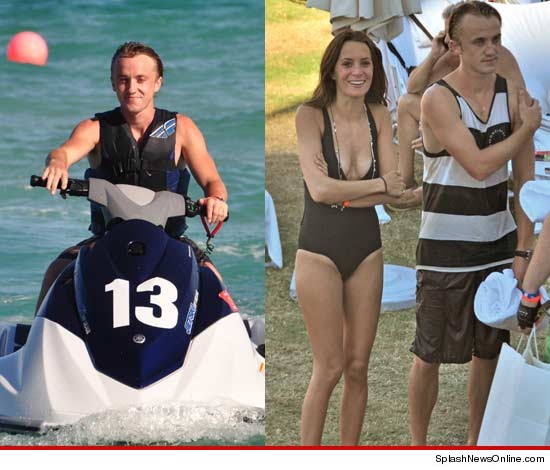 Tom Felton and girlfriend Jade Olivia