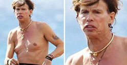 Steven Tyler -- Topless in Maui