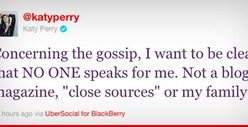 Katy Perry -- Takes Swipe at Her Parents via Twitter