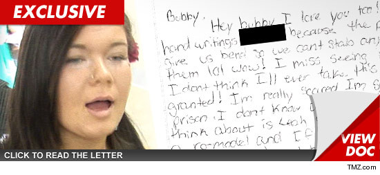 Amber Portwood Jailhouse Letter