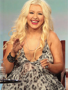 Christina Aguilera Almost Spills Out of Dress at TCAs
