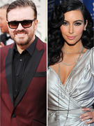 Ricky Gervais Blasts Kim Kardashian In Globes Monologue