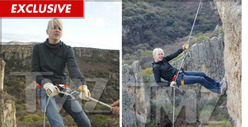 Anna Faris -- Hanging by a Thread Off MASSIVE Cliff