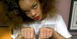 Rihanna -- Goes Hardcore with New Tupac Thug Life Tattoo