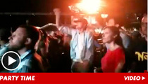 Ashton Kutcher -- Fist-Pumping After Demi Moore Emergency
