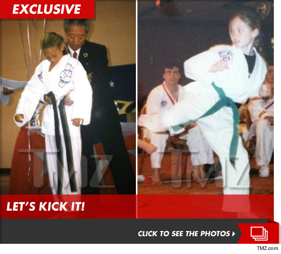 Brittany Kerr as a child doing taekwondo