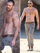 Chris Evans Flaunts Buff Bod at Photo Shoot!