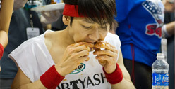 Kobayashi DOMINATES Wing Bowl -- Hundreds of Chickens Can't Cross Road