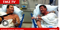 Arnold Schwarzenegger & Sylvester Stallone -- Starring in ... THE HOSPITAL