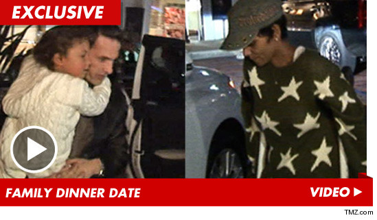 Olivier Martinez proved he is strong enough to carry the family ... or at least Nahla