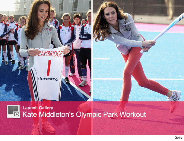 Kate Middleton plays field hockey