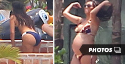 Kim & Kourtney Kardashian -- Bikini Battle in the Caribbean