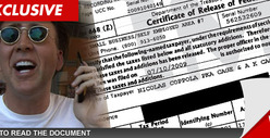 Nic Cage -- $6 Million Down, $6 Million to Go