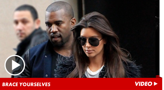 Kanye West and Kim Kardashian