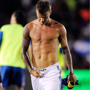 David Beckham Loses His Shirt!