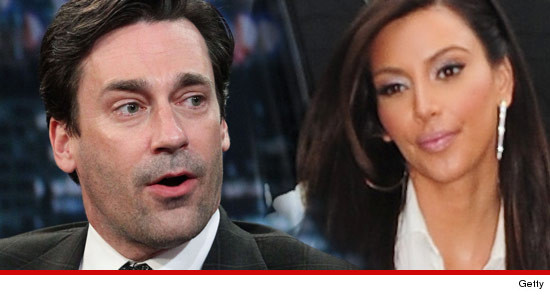 John Hamm and Kim Kardashian