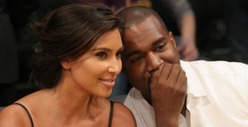 Kim Kardashian & Kanye West Hit Up Lakers Game