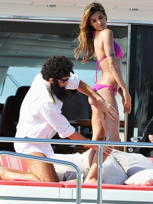 George Clooney's Ex Thrown Overboard In "Dictator" Stunt