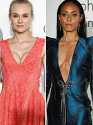 Diane Kruger & Jada Pinkett Smith: Flaunting Cleavage at Cannes!