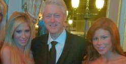 Bill Clinton -- SURROUNDED By Porn Stars in Monaco