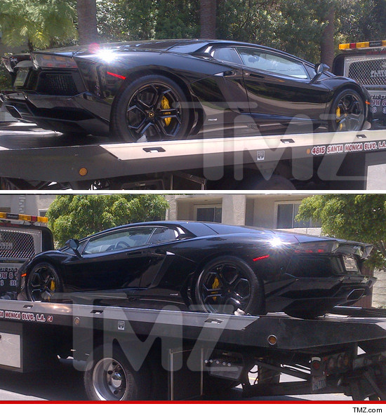 A Lamborghini gifted to Kanye West from Kim Kardashian