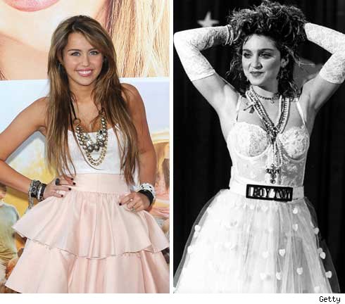 Miley Cyrus and Madonna
