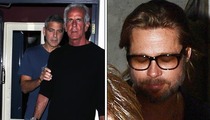 George Clooney -- Parties with Brad Pitt ... After Flying with Jen Aniston