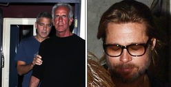 George Clooney -- Parties with Brad Pitt ... After Flying with Jen Aniston