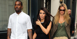 Kanye West & Kim Kardashian -- Touchy-Feely in Paris