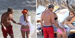 Jeff Goldblum -- Bootyful Beach Day with Much Younger GF