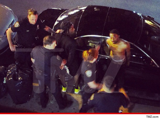 Police arresting A$AP.