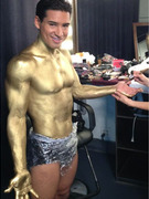 Mario Lopez Gets Body Painted in Gold for Sexy Underwear Shoot