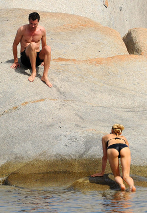 Paris Hilton -- Bikini PDA with NEW Mystery Man 
