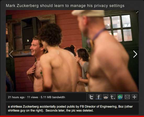 Mark Zuckerberg shirtless