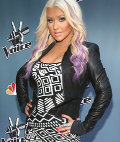 Christina Aguilera Shows Off New Look at "The Voice" Event