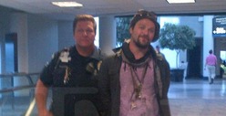 Bam Margera -- Detained & Cuffed in Airport ... for Reeking of Booze