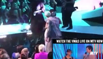 Rihanna -- Kisses and Hugs Chris Brown at MTV VMAs