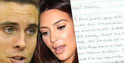 Kourtney Kardashian's Baby Daddy -- Bizarre Cloak-and-Dagger Letter from Fan