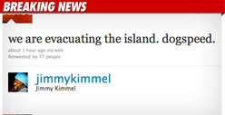 Jimmy Kimmel Evacuated In Tsunami Scare