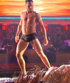 Val Chmerkovskiy Strips to Speedos on "Dancing with the Stars"
