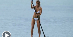 Joanna Krupa -- Too Blonde to Stand-up Paddleboard