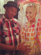 Amber Rose Rocks Keyboard Dress at Baby Shower! 