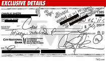 Charlie Sheen -- $30,000 Check to Porn Star 